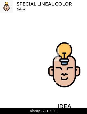 Idea spezielles lineales Farbvektorsymbol. Ideensymbole für Ihr Geschäftsprojekt Stock Vektor