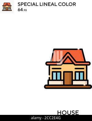 House Special Lineal Farbe Vektor-Symbol. Haus Symbole für Ihr Business-Projekt Stock Vektor