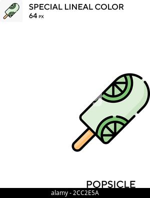 Popsicle Special Lineal Farbe Vektor-Symbol. Popsicle-Symbole für Ihr Geschäftsprojekt Stock Vektor