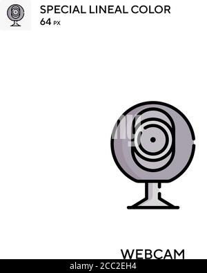 Webcam spezielles lineales Farbvektorsymbol. Webcam-Symbole für Ihr Geschäftsprojekt Stock Vektor