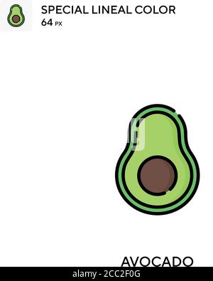 Avocado spezielles lineales Farbvektorsymbol. Avocado-Symbole für Ihr Geschäftsprojekt Stock Vektor