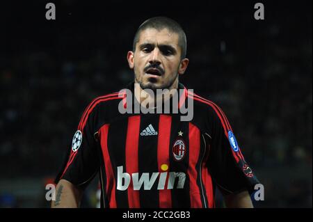 Mailand Italien , 02. Mai 2007, 'SAN SIRO' Stadion, UEFA Champions League 2006/2007, AC Mailand - FC Manchester United: Gennaro Gattuso während des Spiels Stockfoto