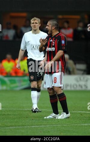 Mailand Italien , 02. Mai 2007, 'SAN SIRO' Stadion, UEFA Champions League 2006/2007, AC Mailand - FC Manchester United: Gennaro Gattuso während des Spiels Stockfoto