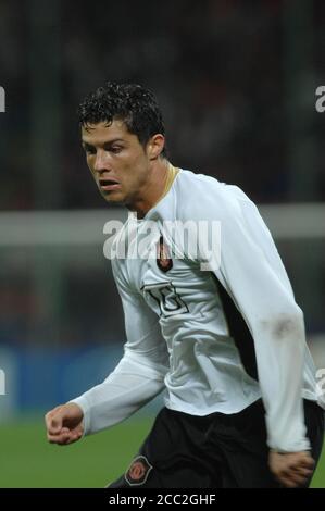 Mailand Italien , 02. Mai 2007, 'SAN SIRO' Stadion, UEFA Champions League 2006/2007, AC Mailand - FC Manchester United: Cristiano Ronaldo während des Spiels Stockfoto