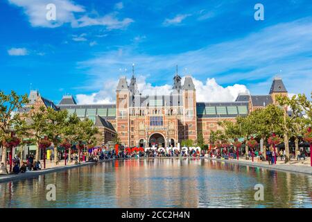 Rijksmuseum Amsterdam Museum mit Worten ich Amsterdam Stockfoto