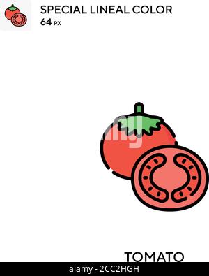 Tomate Special Lineal Farbe Vektor-Symbol. Tomate Icons für Ihr Business-Projekt Stock Vektor