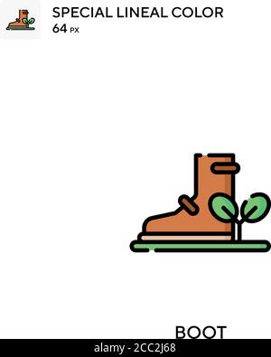 Boot Special Lineal Farbe Vektor-Symbol. Startsymbole für Ihr Geschäftsprojekt Stock Vektor