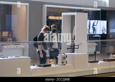 London, England. August 2020. Der Presseblick im Wissenschaftsmuseum vor der offiziellen Wiedereröffnung. Nach fünf Monaten Schließung aufgrund der Coronavirus-Pandemie wird das Science Museum am Mittwoch, den 19. August 2020, wieder für die Öffentlichkeit geöffnet. (Foto von Sam Mellish / Alamy Live News) Stockfoto