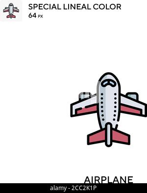 Flugzeug Special Lineal Farbe Vektor-Symbol. Flugzeugsymbole für Ihr Geschäftsprojekt Stock Vektor