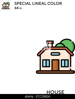 House Special Lineal Farbe Vektor-Symbol. Haus Symbole für Ihr Business-Projekt Stock Vektor