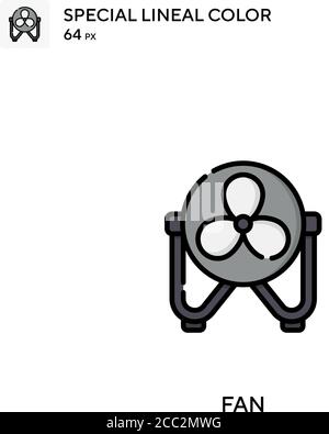 Fan Special Lineal Farbe Vektor-Symbol. Fan-Symbole für Ihr Geschäftsprojekt Stock Vektor