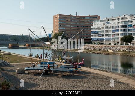 Fuengirola Fluss - Parque Fluvial. Fuengirola, Provinz Málaga, Andalusien, Spanien. Stockfoto