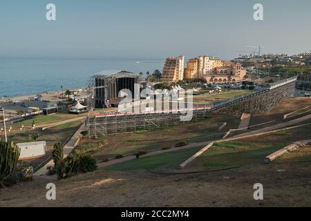 Mare Nostrum Music Castle Park (Sommer 2018). Fuengirola, Málaga, Spanien. Stockfoto