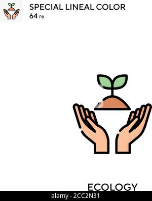 Ökologie spezielles lineales Farbvektorsymbol. Ökologie Symbole für Ihr Business-Projekt Stock Vektor