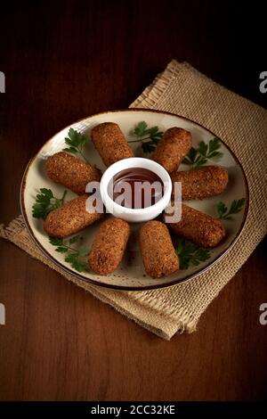 Kiba, Croquete, Delicioso Food, Brazilian Street Food Stockfoto