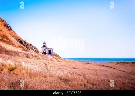 Der verlassene Punta Gorda Leuchtturm an der Lost Coast, Kalifornien USA Stockfoto