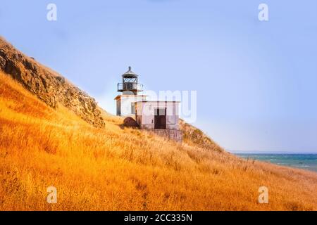 Der verlassene Punta Gorda Leuchtturm an der Lost Coast, Kalifornien USA Stockfoto