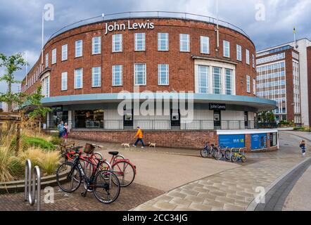 John Lewis Kaufhaus in Norwich Norfolk UK, fertiggestellt 1953, ehemals Bonds Kaufhaus, Architekt Robert Owen Bond Stockfoto