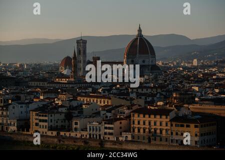 Kathedrale und Kuppel von Florenz, ehemals Cattedrale di Santa Maria del Fiore und Duomo di Firenze Stockfoto