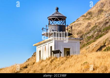 Der verlassene Punta Gorda Leuchtturm an der Lost Coast, Kalifornien USA Stockfoto