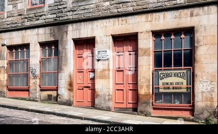 George Mackay, Bowling Green Bowl Maker, Blackfriars Street, Edinburgh, Schottland, Großbritannien. Stockfoto