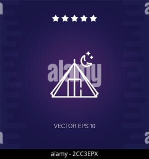 Camping Zelt Vektor-Symbol moderne Illustration Stock Vektor