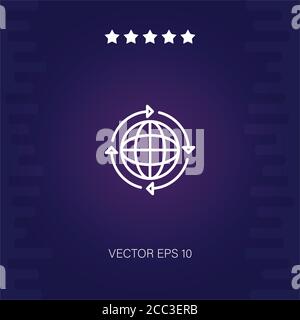 Weltweite Vektor-Symbol moderne Illustration Stock Vektor