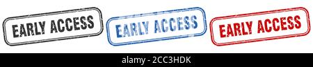 Early Access Square isoliert Schild gesetzt. Early Access Stempel Stock Vektor