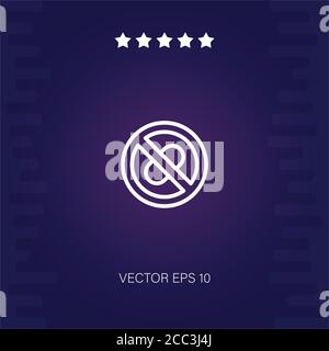 Keine Medikamente Vektor-Symbol moderne Illustration Stock Vektor