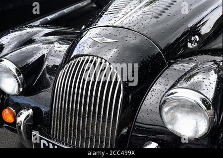 Detailaufnahme eines Morgan Roadster 2011 Modelljahres. Stockfoto