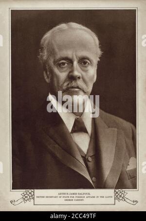 Arthur James Balfour, 1. Earl of Balfour (1848 – 1930) war ein britischer konservativer Staatsmann, der ab 1. Januar als Premierminister des Vereinigten Königreichs diente Stockfoto