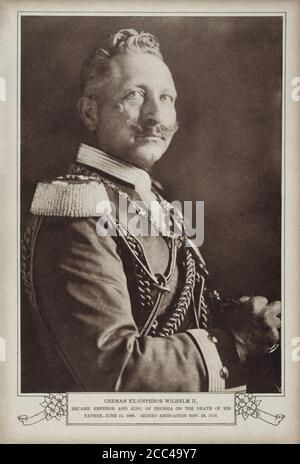 Wilhelm II. Oder Wilhelm II. (1859 - 4. Juni 1941) der letzte deutsche Kaiser (Kaiser) und König von Preßburg. Er regierte vom 15. Juni bis zu seiner Abdankung Stockfoto