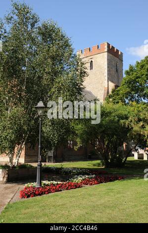 Thomas Plume's Library, Maldon, Essex, wurde von Dr. Plume im achtzehnten Jahrhundert an der Stelle der ruinierten Kirche St. Peter gegründet. Stockfoto