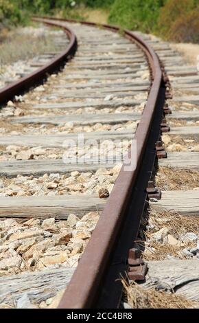 Sassari–Tempio-Palau eisenbahn Sardinien Stockfoto