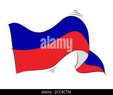 Haiti Flagge auf weißem Hintergrund in Vektor-Illustration Stock Vektor