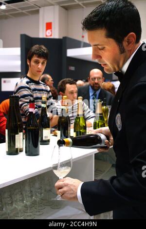 Turin, Piemont, Italien. -10/26/2009 - Messe "Wine Show" Stockfoto