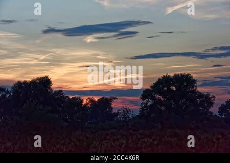 Sonnenuntergang in Linden Limmer Hannover Deutschland Stockfoto