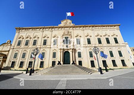 Auberge de Castille im Kastilien-Ort in Valletta, Malta. Stockfoto