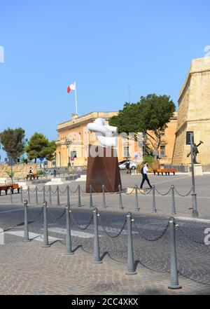 Moderne Kunst Skulptur in Valletta Malta Stockfoto