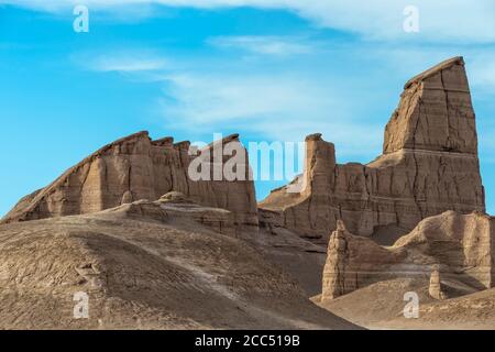 Dasht-e Lut oder Lut Desert, Felsformationen namens Kalut, World Hottest Place, Kerman Province, Iran Stockfoto