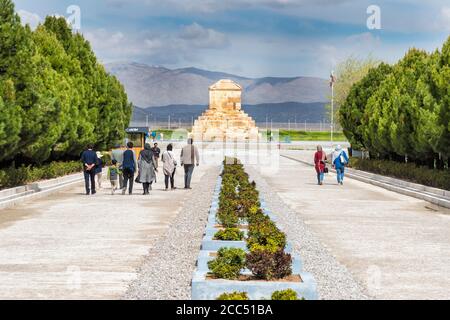 Cyrus das Große Grab, Pasargadae, Provinz Fars, Iran Stockfoto
