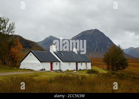 Black Rock Cottage in Ballachulish, Schottland Stockfoto