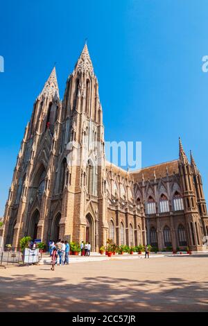 St. Philomena Dom ist eine katholische Kirche in der Stadt Mysore in Indien Stockfoto