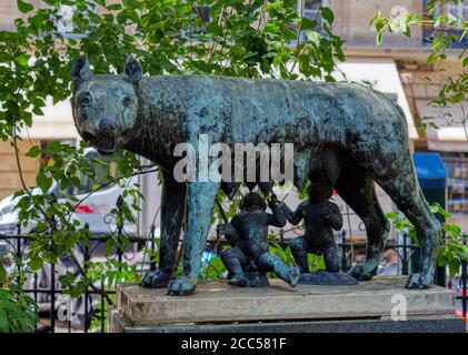 Kopie der Kapitolinischen Wolfsstatue in Paris, Frankreich Stockfoto
