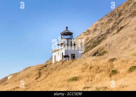 Der verlassene Punta Gorda Leuchtturm an der Lost Coast, Kalifornien Stockfoto