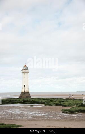 Leuchtturm von Perch Rock in New Brighton The Wirral England Stockfoto