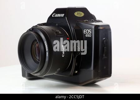 Canon EOS 650 slr 35-mm-Filmkamera Stockfoto