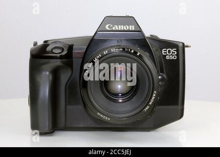 Canon EOS 650 slr 35-mm-Filmkamera Stockfoto