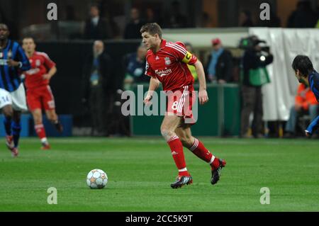 Mailand Italien, 11. März 2008,' G.Meazza' Stadion, UEFA Champions League 2007/2008 ,FC Inter - FC Liverpool : Steven Gerrard in Aktion während des Spiels Stockfoto