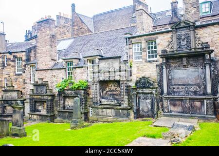 Edinburgh Schottland 6. Aug 2020 The Grounds of Greyfriars Kirk, a Church in Edinburgh Old Town, Scotland, UK. Stockfoto